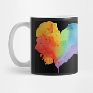 Copy of Rainbow Heart black background Mug